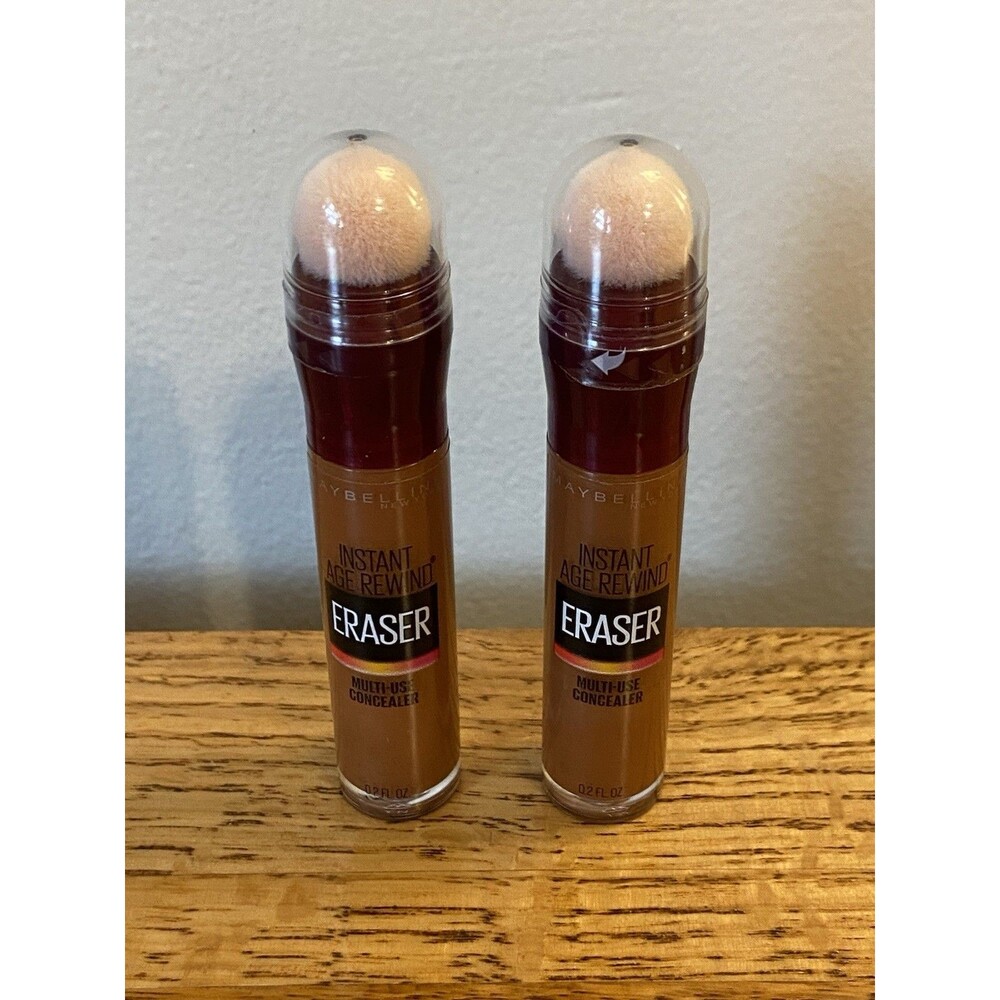 (2) Maybelline Instant Age Rewind Eraser Multi-Use Concealer 147 Mahogany .2 Oz